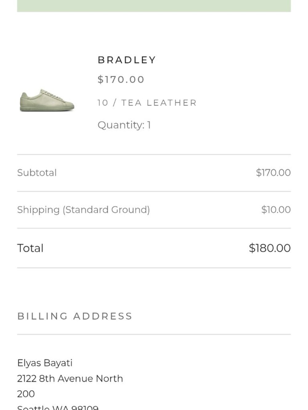 CLAE Bradley Tea Leather Sneakers Men’s Size 10